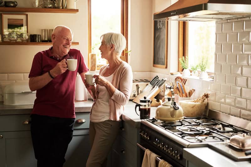 Cropped shot of a senior couple spending quality time together at home.
